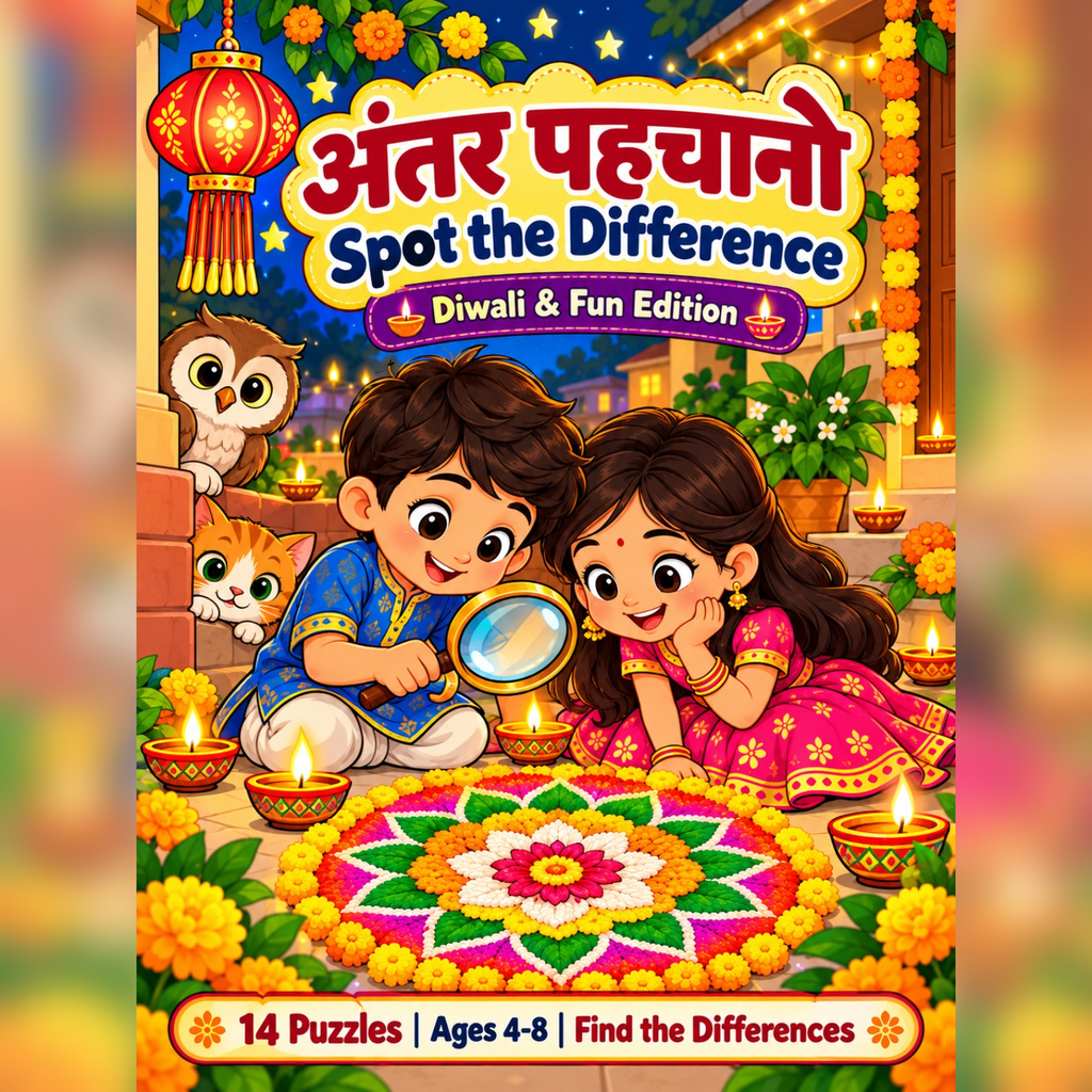 Diwali Spot the Difference Book For kids